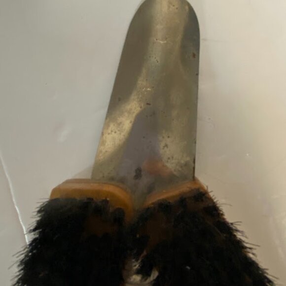 Vintage West Germany Folding Travel Clothes Natural Wood Brush & Shoehorn Set - Picture 7 of 13